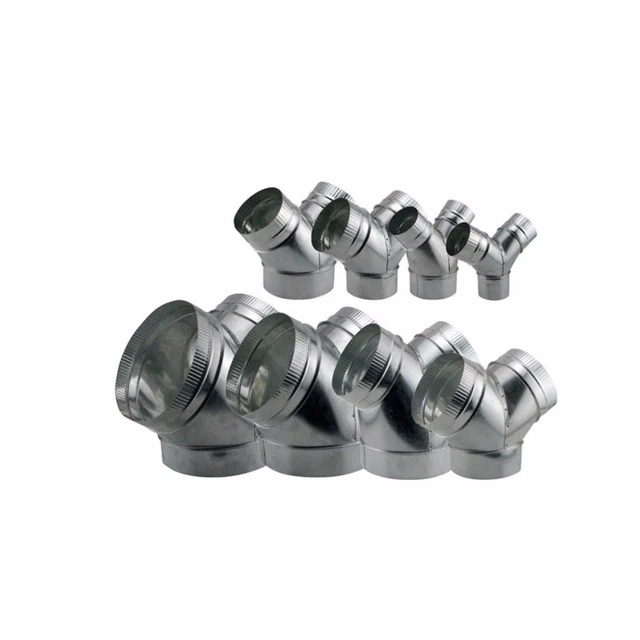 T PIECE METAL EQUAL TEE DUCTING CONNECTOR FANS HYDROPONICS 4" 5" 6" 8" 10" 12 - View #7