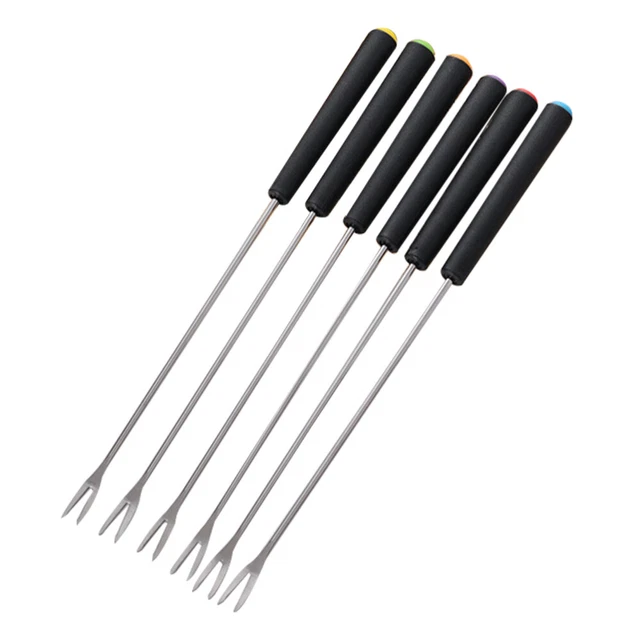 6 pz forchette forchette per formaggio in acciaio inox per frutta utensili da cucina