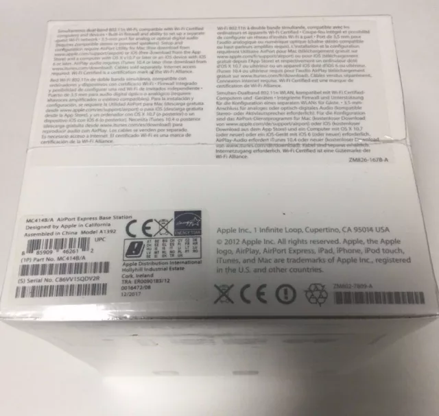 Apple Airport Express A1392 MC414B/A WiFi Router AirPlay 2 - BRAND NEW SEALED 3