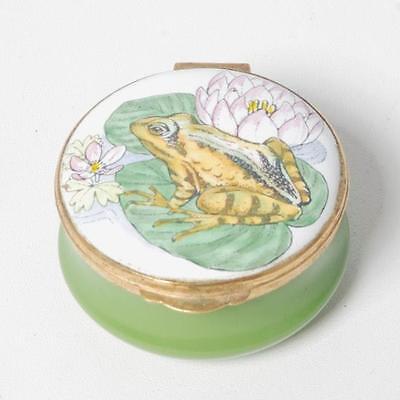 Crummles & Co. Frog On Lily Pad Enameled Trinket Box