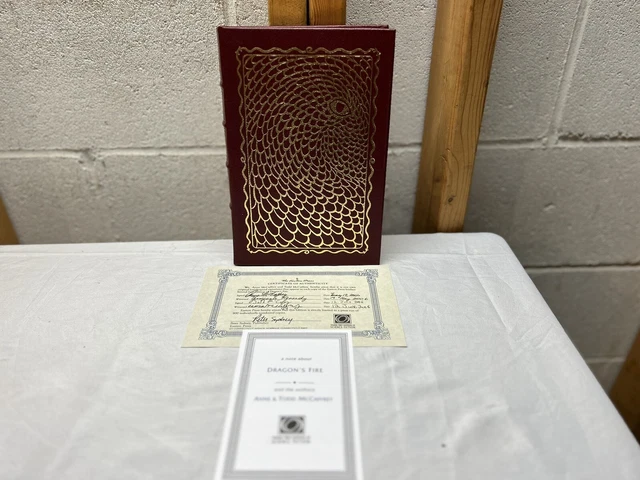 EASTON PRESS Signed First Edition~DRAGON'S FIRE~Anne & Todd McCaffrey~Leather EASTON PRESS Signed First Edition~DRAGON'S FIRE~Anne & Todd McCaffrey~Leather