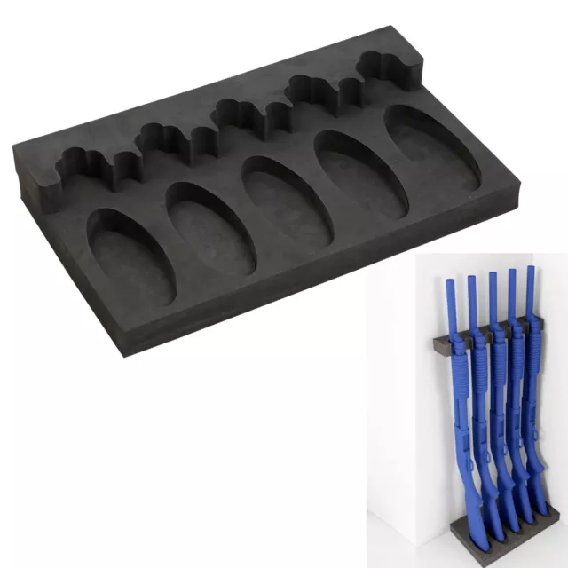 Foam Gun Rack Kit 5 Gun Storage with Magnetic Strip+Holder Rifle Wall Mount Safe