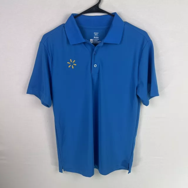 WALMART MENS POLO Shirt Size XS Blue Work Store Employee Uniform Short ...