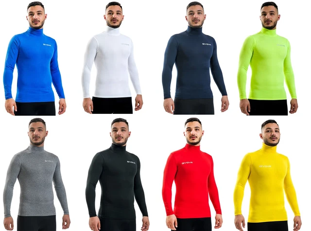 Maglia Lupetto Uomo Donna Maglietta Givova Aderente Sport Bodybuilding Palestra
