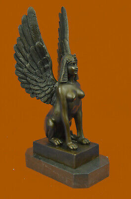 Bronze Solid Brass IronWork Figurine Cat Sphinx Hot Cast Sculpture Home Deal