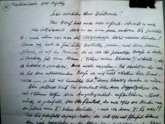 Conrad Felixmüller, zweiseitiger inhaltsreicher Brief , Echt-Foto u. Umschlag
