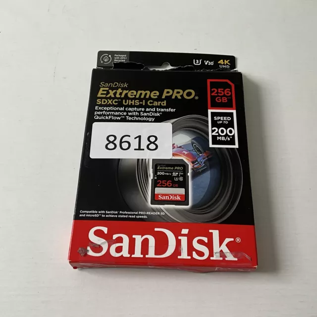SanDisk Extreme PRO 256GB SDXC Memory Card (Open Box)