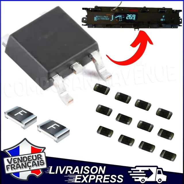 Kit Réparation Compteur Renault Scenic 2 Espace 4 - 15 Composants MOSFET IRF3710S + Fusibles + Résistances