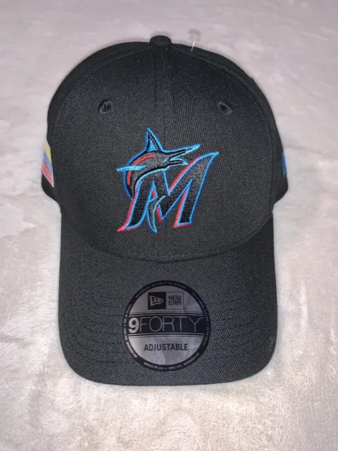 Miami Marlins Men’s New Era MLB The League 9Forty Adjustable Strapback Hat Cap