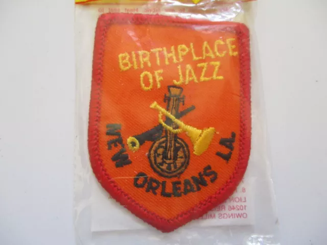 patch souvenir vintage années 1980 lieu de naissance du jazz Nouvelle-Orléans Louisiane 2
