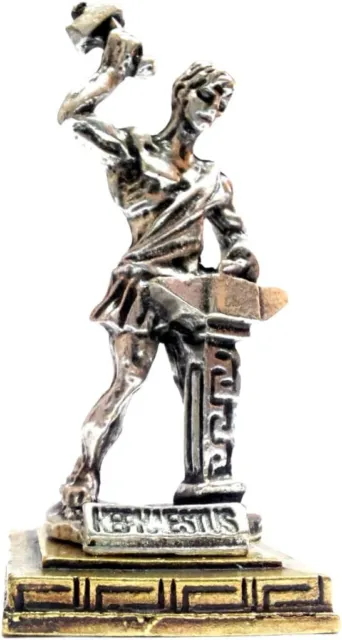 Ancient Statue Hephaestus Greek Olympian God Miniature Sculpture Zamac S