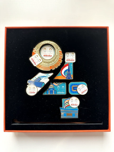Set De 7 Pins Collectibles Alibaba Paris 2024 - Édition Limitée Jeux Olympiques, Neuf