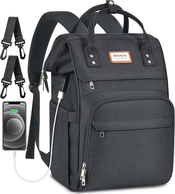 Mokaloo Diaper Bag Backpack, Large Baby Bag, Multi-Functional Travel Back Pack,
