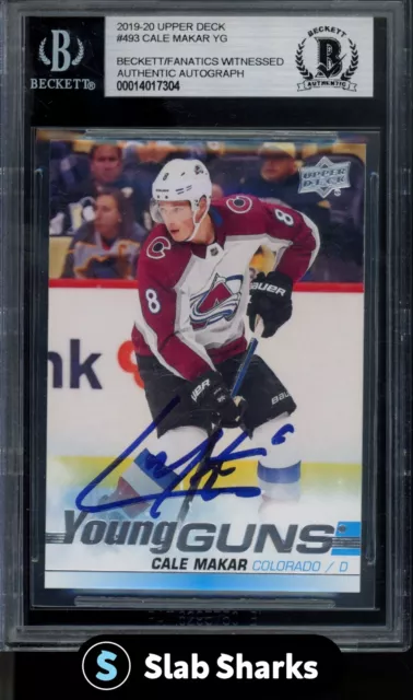 2019 Upper Deck Cale Makar Young Guns Rookie Ip Auto Beckett Authentic Auto