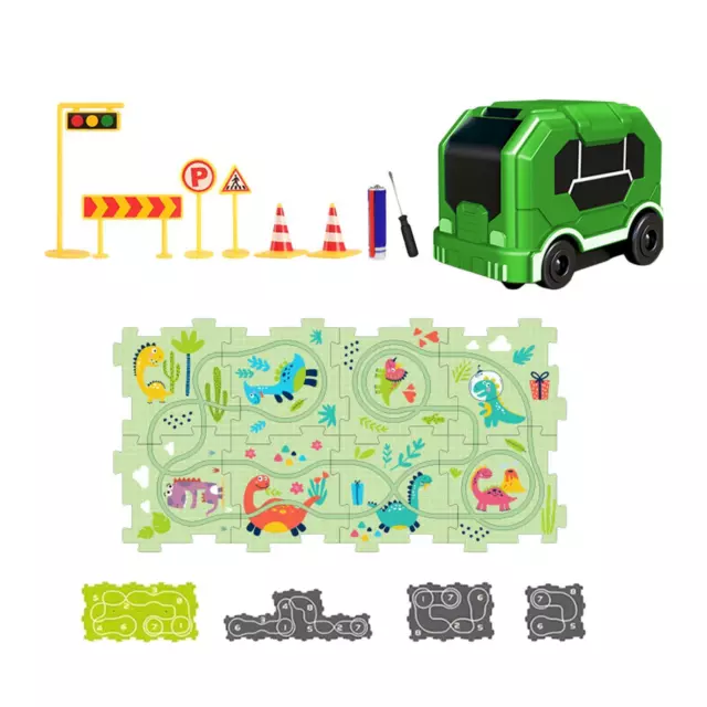 Puzzle de voiture sur Rail, jouets de construction, ensemble de jeu de voiture