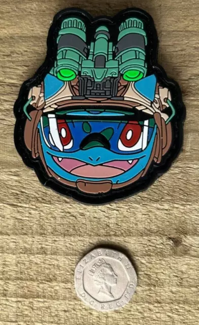 Pokémon Tactical Bulbasaur  PVC Hook & Loop Patch - Airsoft - Morale Booster