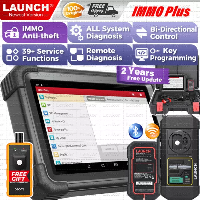 LAUNCH X431 IMMO Plus Car Diagnostic Scan Tool Full System IMMO Key Programming