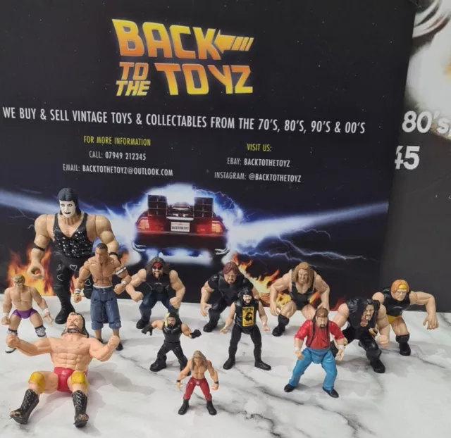 WWF Minifiguren Jakks Wrestling 90er WWE Restposten Konvolut Spielzeug Retro Vintage A21