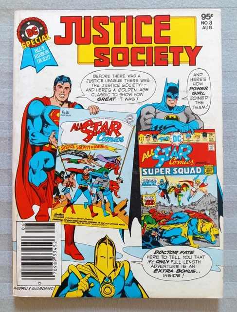 Dc Special Blue Ribbon Digest #3, Justice Society, Fn-Vf, Bronze Age, 1980