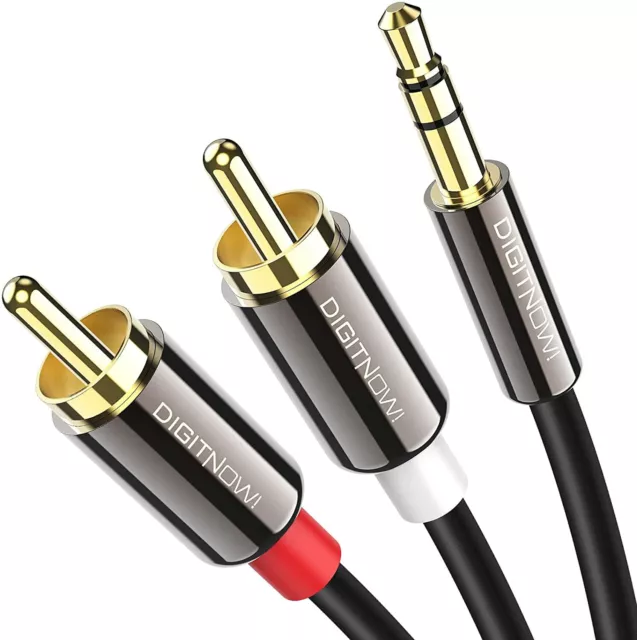 10 x Cinch-Kabel, 3,5 mm auf 2 RCA-Audio-Auxiliary-Adapter, Stereo-Splitterkabel