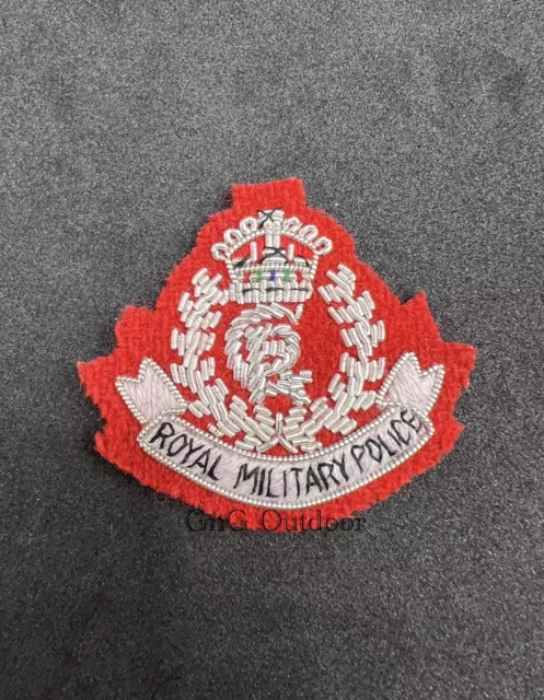 King’s Crown Royal Military Police Beret Badge RMP Hand Embroidered Cap Badge