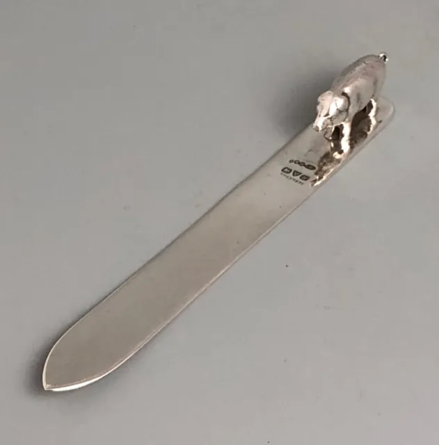 Edwardian Solid Silver Pig Letter Opener Sampson Mordan Chester 1908 ACLZX