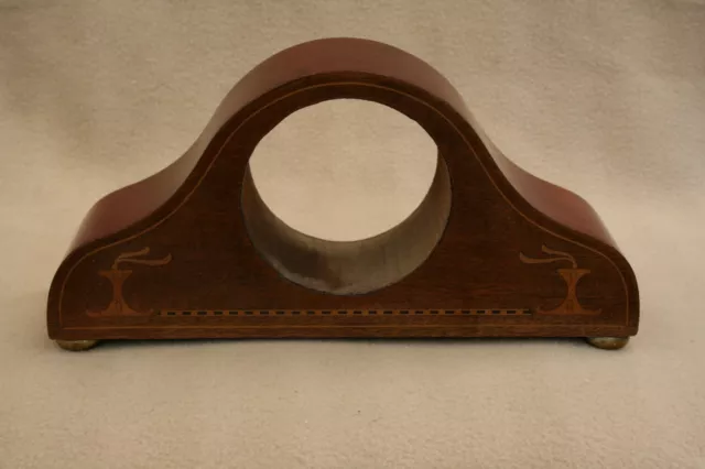 Antique Solid Inlaid Mahogany Drum Clock Case