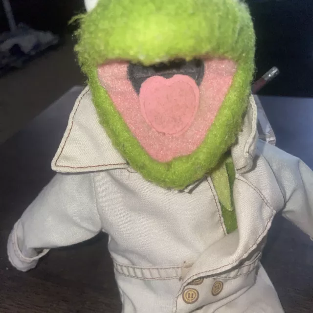 Vintage 1981 Fisher Price Toys Kermit The Frog Plush With Trench Coat 3