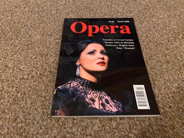 Opera Magazine 2008 Mar Anna Netrebko As Violetta, John Treleaven, Thomas Allen