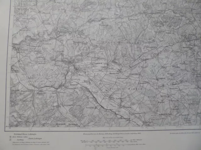 Karte des Deutschen Reiches 600 Bourdonnaye, Luneville, Lothringen, France, 1897 3