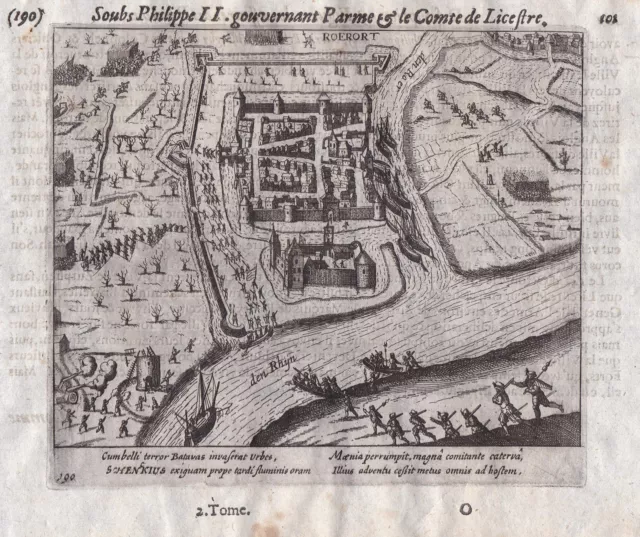 Duisburg Ruhrort Rhein Nordrhein-Westfalen Baudartius Kupferstich engraving 1616