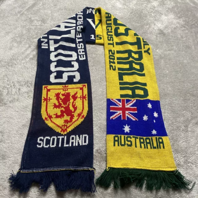 Australia V Scotland Rugby Scarf Friendly Match Sports Fan Man bar Flags 2012