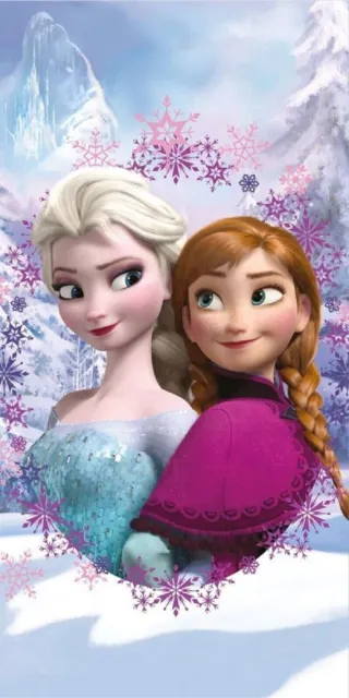 Elsa & Anna Handtuch Disney 70 x 140 cm Strandtuch Frozen Badehandtuch Baumwolle