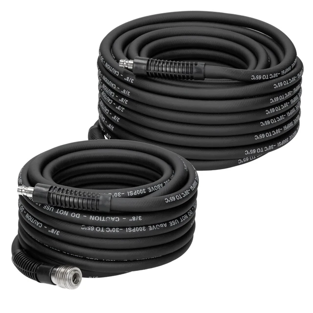 Tuyau Spirale Air Comprimé 7,5 M | 1/4" 10 Bars | PU Robuste Avec Raccords Rapides Anti-Torsion