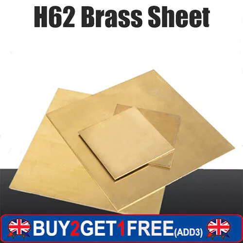 Stock Flat Brass Sheet 50x100 100x100 100x200mm Copper Plate Metal Board Solid