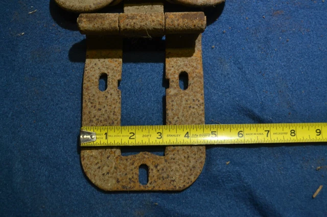Lot Of 6 Vintage Double Wheel Barn Door Rollers Hardware Used Rusty 18