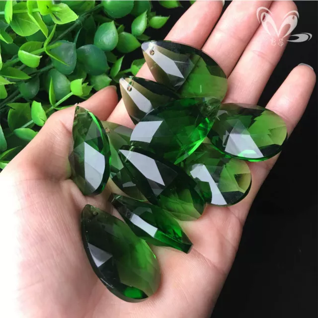 10PC 38MM Fengshui Green Angel CRYSTAL Hanging Suncatcher Chandelier Pendant