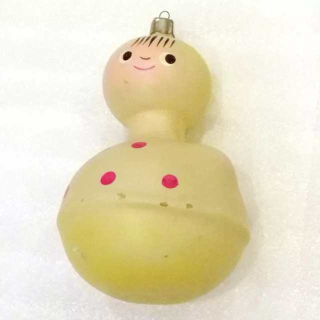 Vintage Russian Ussr Glass Christmas Xmas Tree Ornament Decoration Big Doll