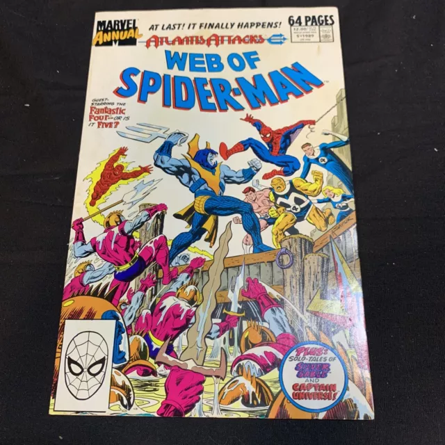 Web Of Spider-Man Annual #5 1989 Atlantis Attacks Marvel Comics Comic Book Kg