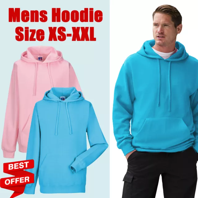 Mens Hooded Sweatshirt Pullover Hoodie Sportswear Activewear Gym Hood Top Jumper