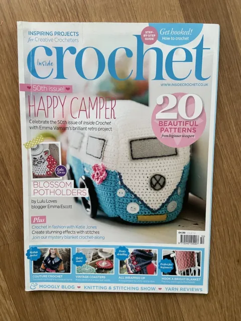 Inside Crochet Magazine Issue 50 2014 Campervan Crab Cardigan Jacket Hat Bag