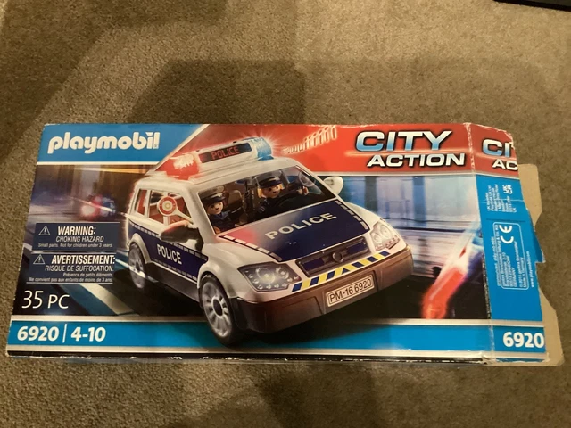 PLAYMOBIL CITY Action Set 6920 Police Car With Flashing Lights Ages 4 playmobil-city-action-set-6920-police-car-with-flashing-lights-ages-4