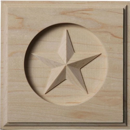 Ros04x04aurw Austin Star Rosette 4 1/4"w X 4 1/4"h X 3/4"p Rubb