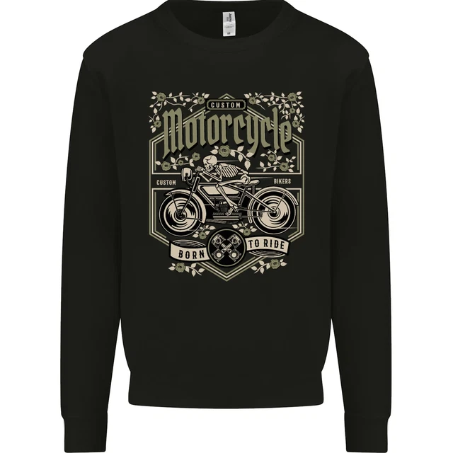 Moto Custom Biker Moto Uomo Felpa Maglione