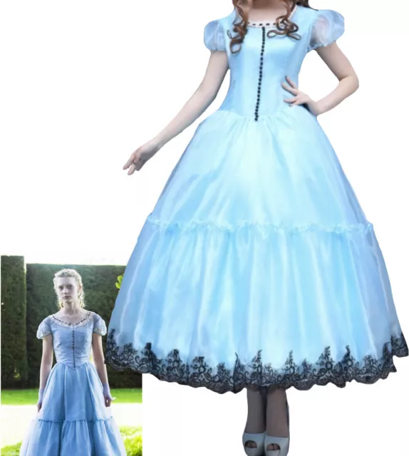 Alice nel Paese Meraviglie Vestito Carnevale Bambina Cosplay Costume  ALICE03