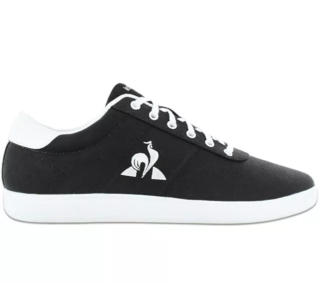 Le Coq Sportif Court One Herren Sneaker Canvas Schwarz 2210112 Freizeit Schuhe