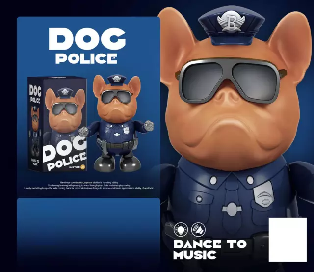 Dancing Dog Police Toys Musical Lighting Doll Educational Gifts Kids Interactive