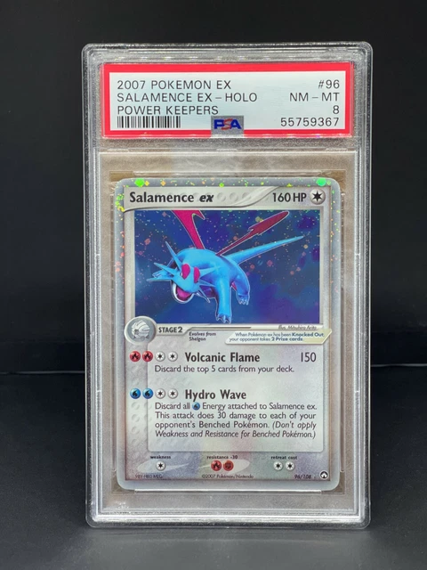 Pokemon Ex Power Keepers Salamence EX Holo PSA 8 NM-MT #96 - Graded Card English