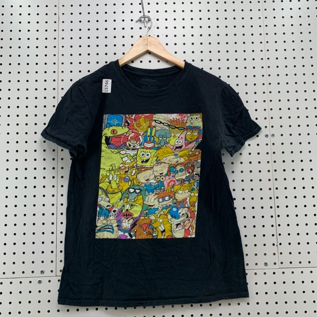 T-Shirt Vintage 2002 Bob L'Éponge - Krabby Patty Nickelodeon - Taille L Homme - Occasion