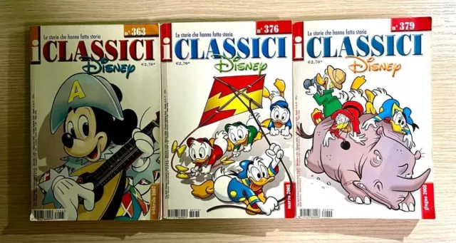 Lotto 3 fumetti "I Classici" Disney: N:363-376-379 vintage da COLLEZIONE